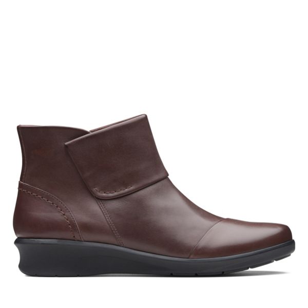 Clarks Womens Hope Track Ankle Boots Mahogany | UK-1308547 - Click Image to Close